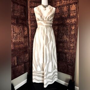 Banana Republic Linen Halter Maxi Dress